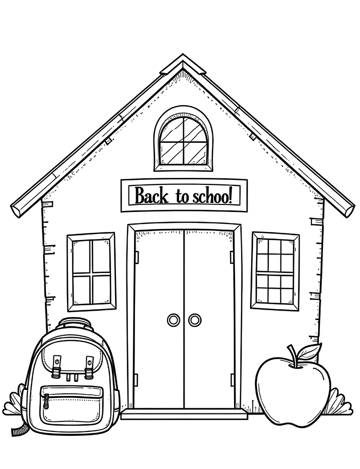 Back to school coloring page