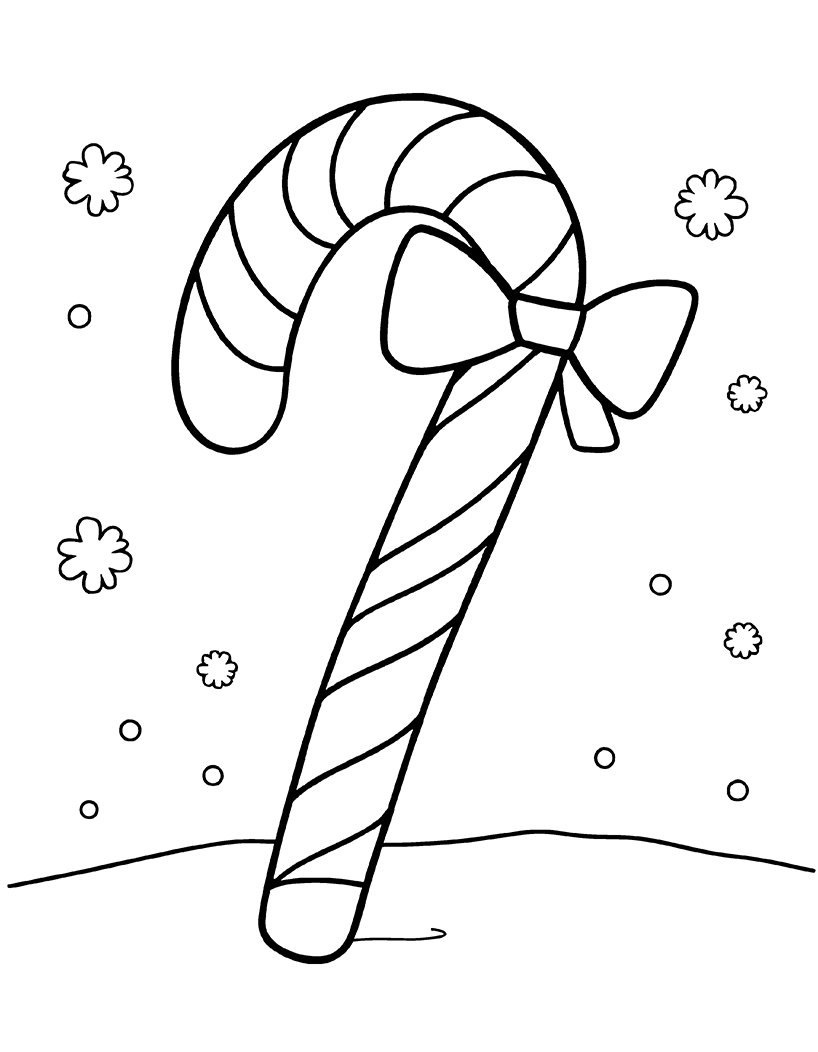 Candy cane coloring page