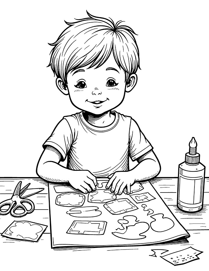 Collage coloring page