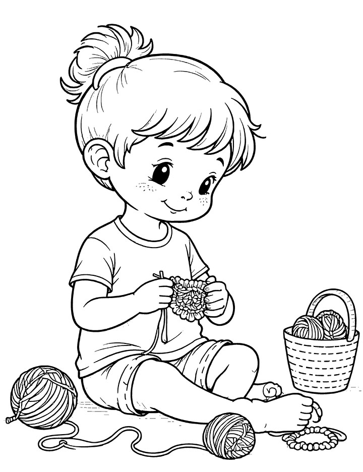 Crochet coloring page 2