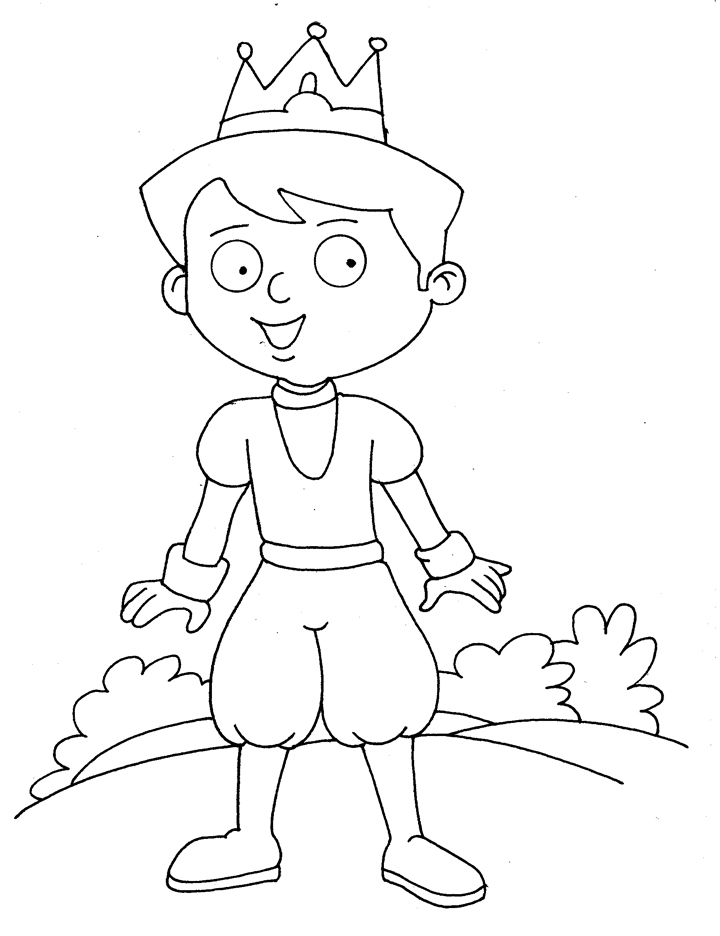 Crowned prince coloring page