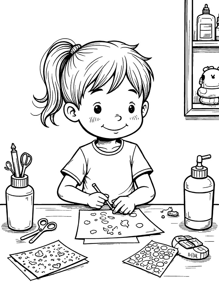 DIY-crafts coloring page 