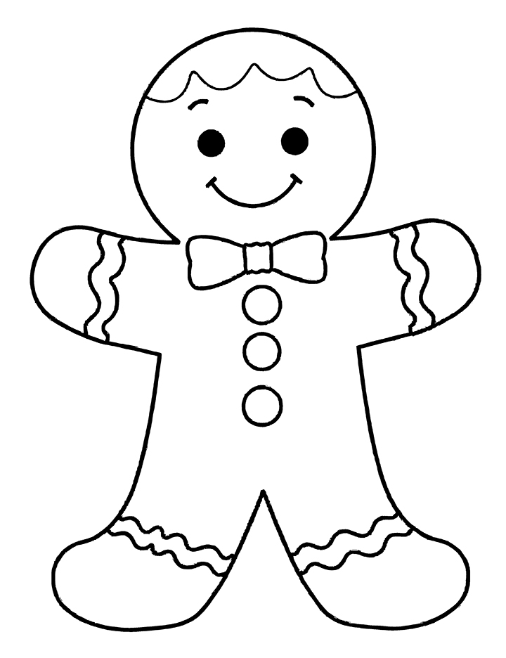 Gingerbread man coloring page