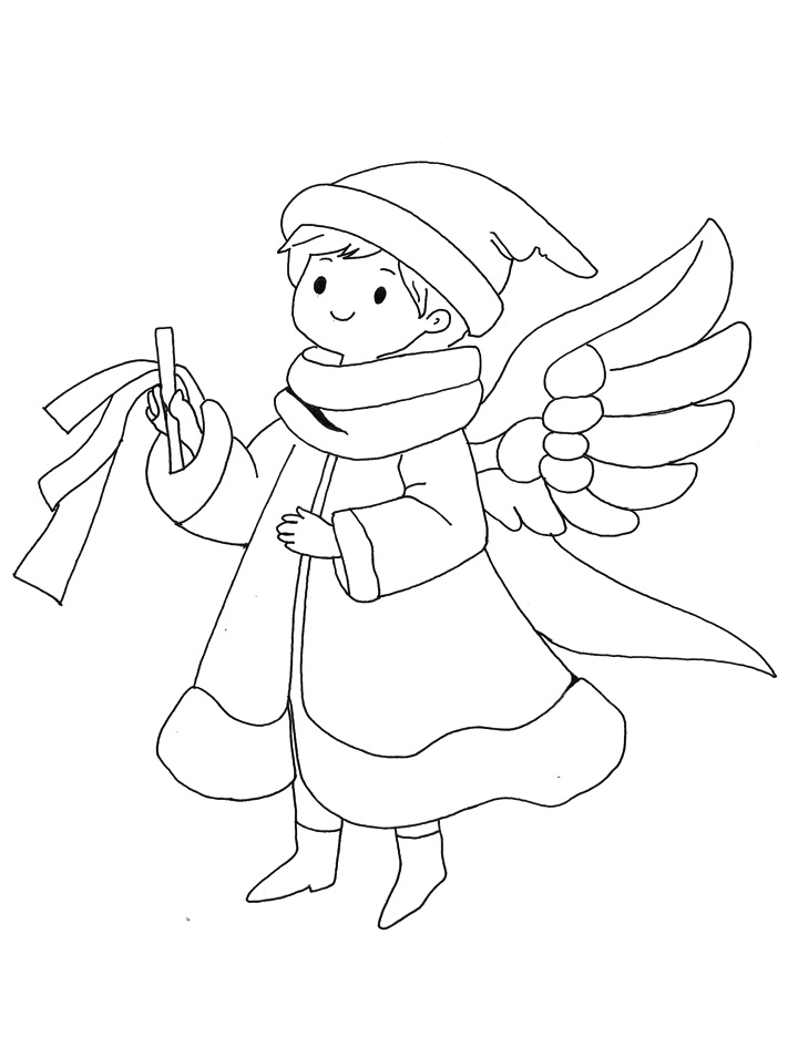 Glowing Angel coloring page