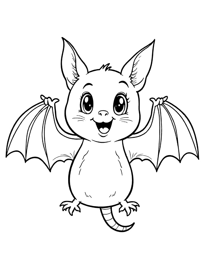 Halloween bat coloring page