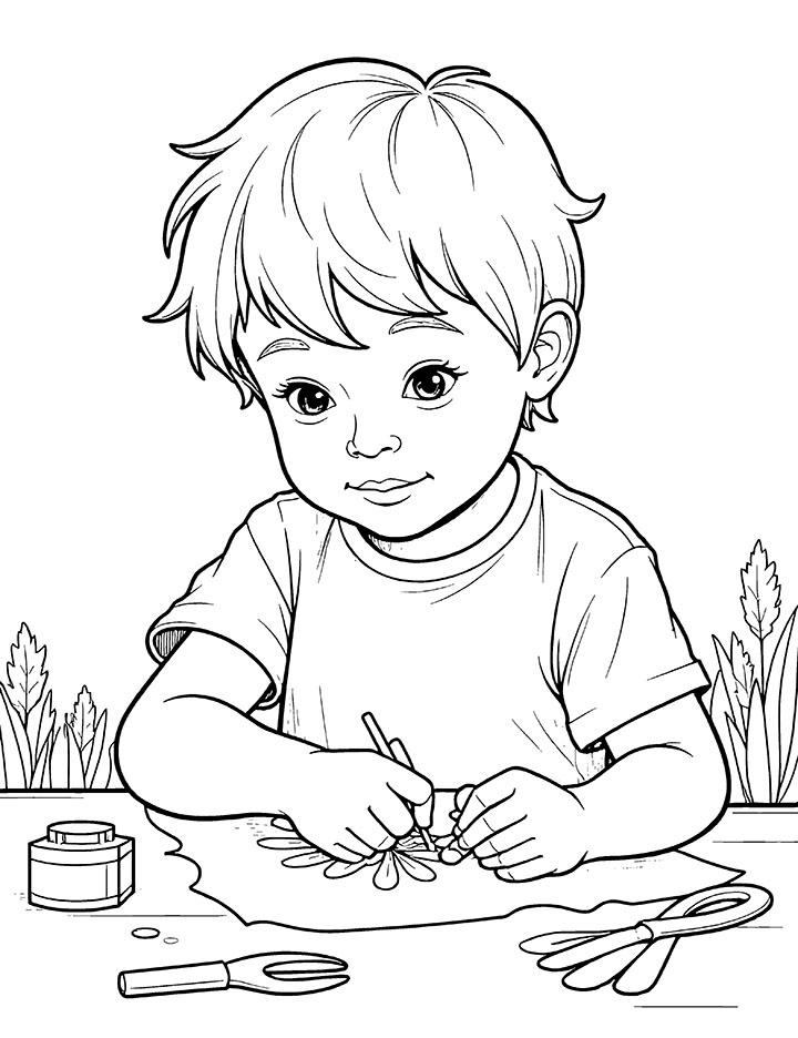 Imaginative crafts coloring page 