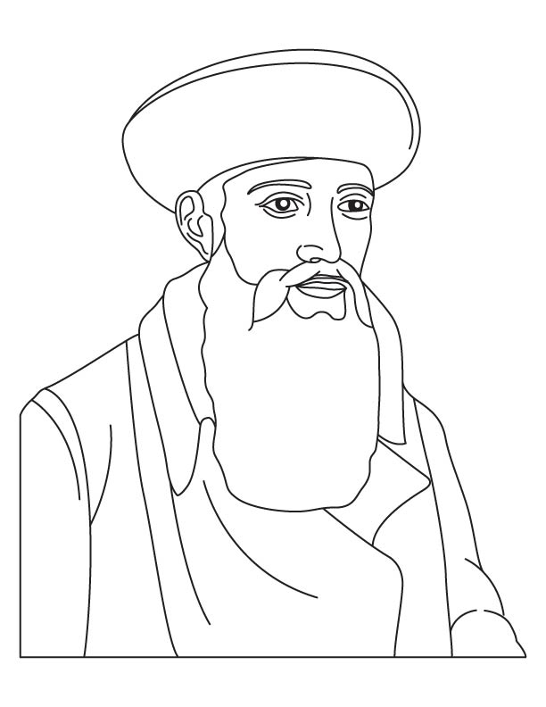 Johannes Gutenberg coloring page | Download Free Johannes Gutenberg ...