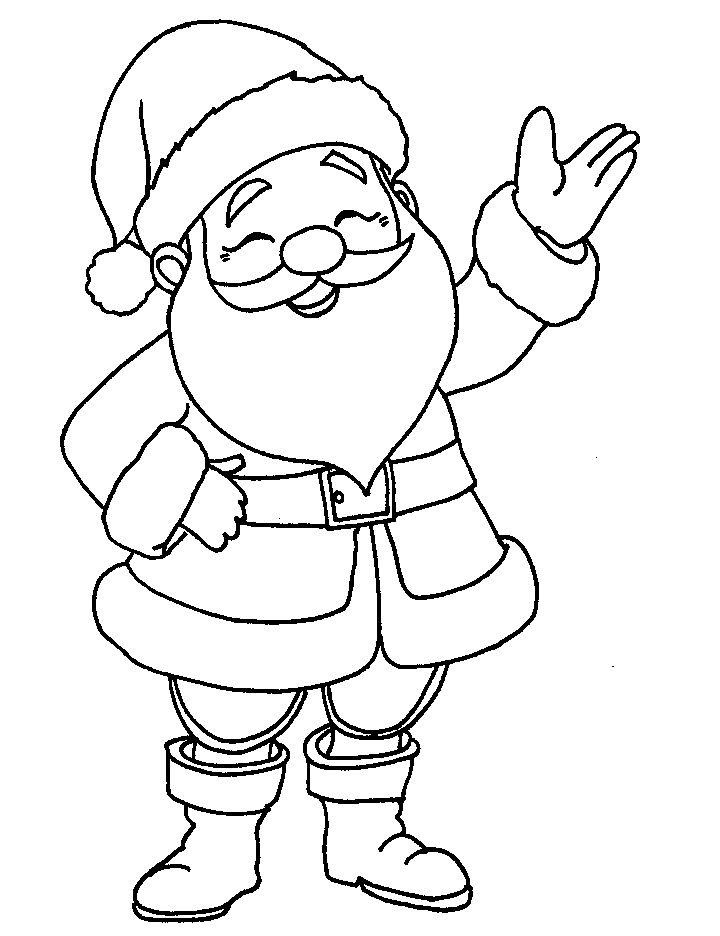 Jolly Santa coloring page