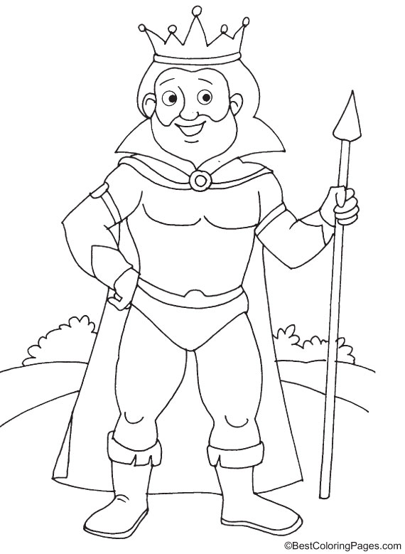 King Pose coloring page | Download Free King Pose coloring page for ...