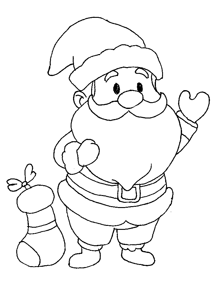 Last gift with Santa coloring page