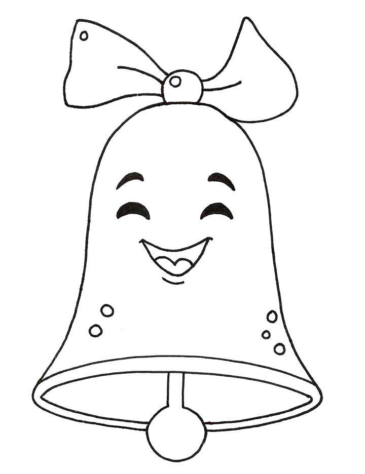 Laughing jingle bell coloring page