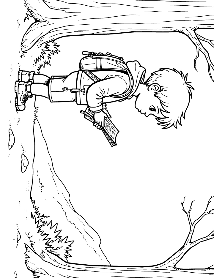 Orienteering coloring page