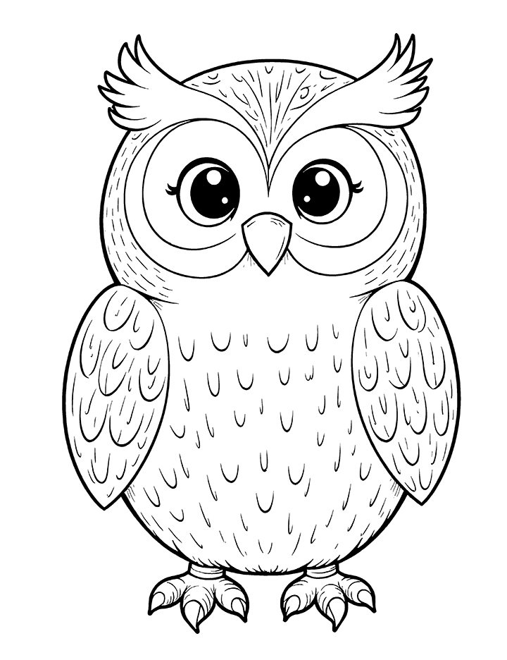 Owl patterns coloring page