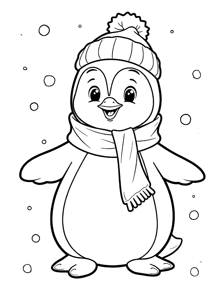 Penguin coloring page 6