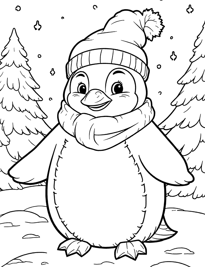 Penguin coloring page