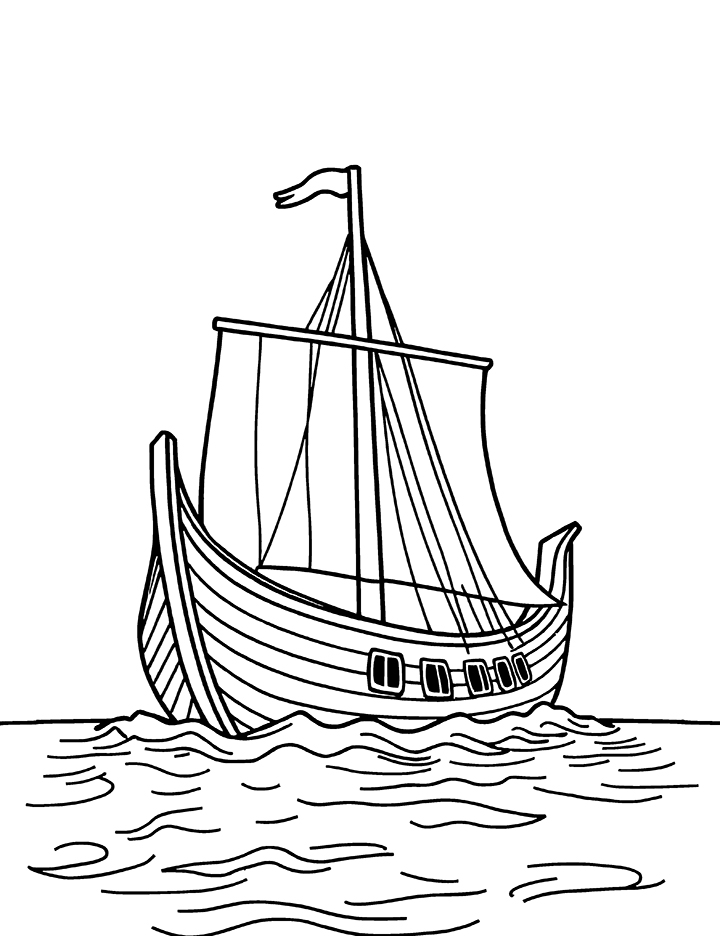 Pilgrim ship Mayflower coloring page