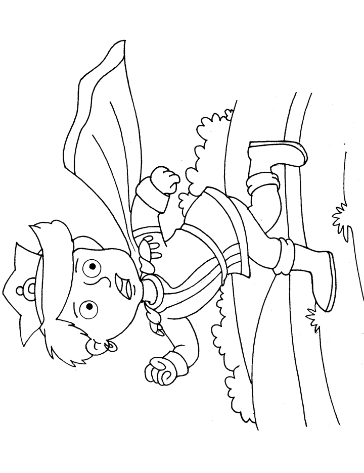 Prince running coloring page