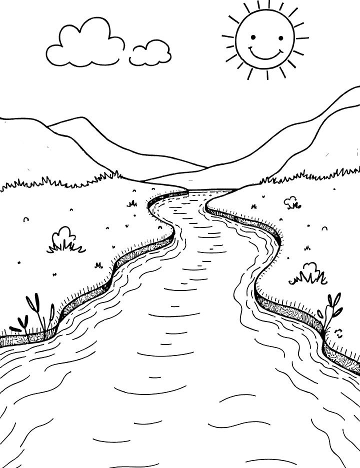 River coloring page