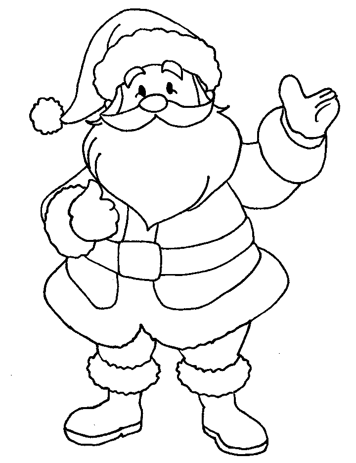 Santa big laugh coloring page