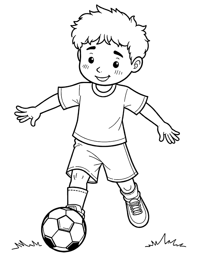 Soccer coloring page