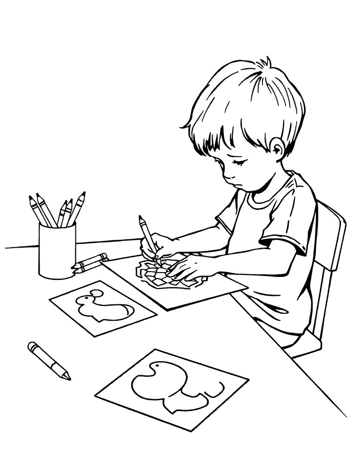 Stenciling coloring page 2