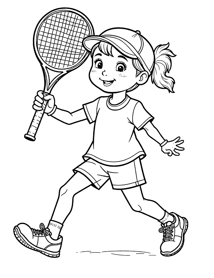 Tennis coloring pages