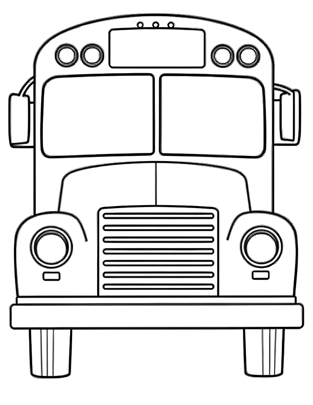 Vintage school bus coloring page