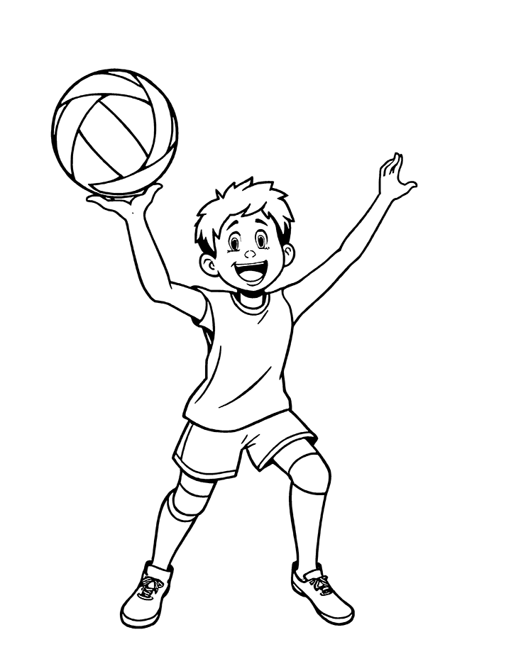 Volleyball coloring page