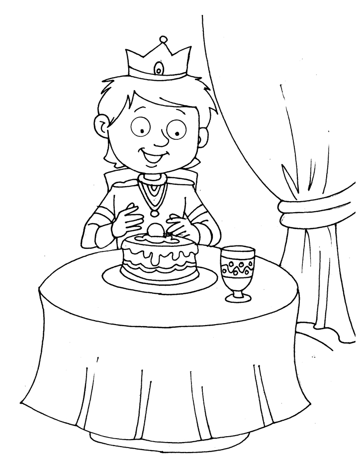 Young prince coloring page