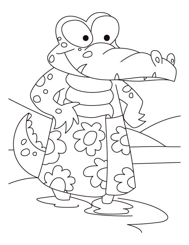 Alligators new gown coloring pages | Download Free Alligators new gown ...