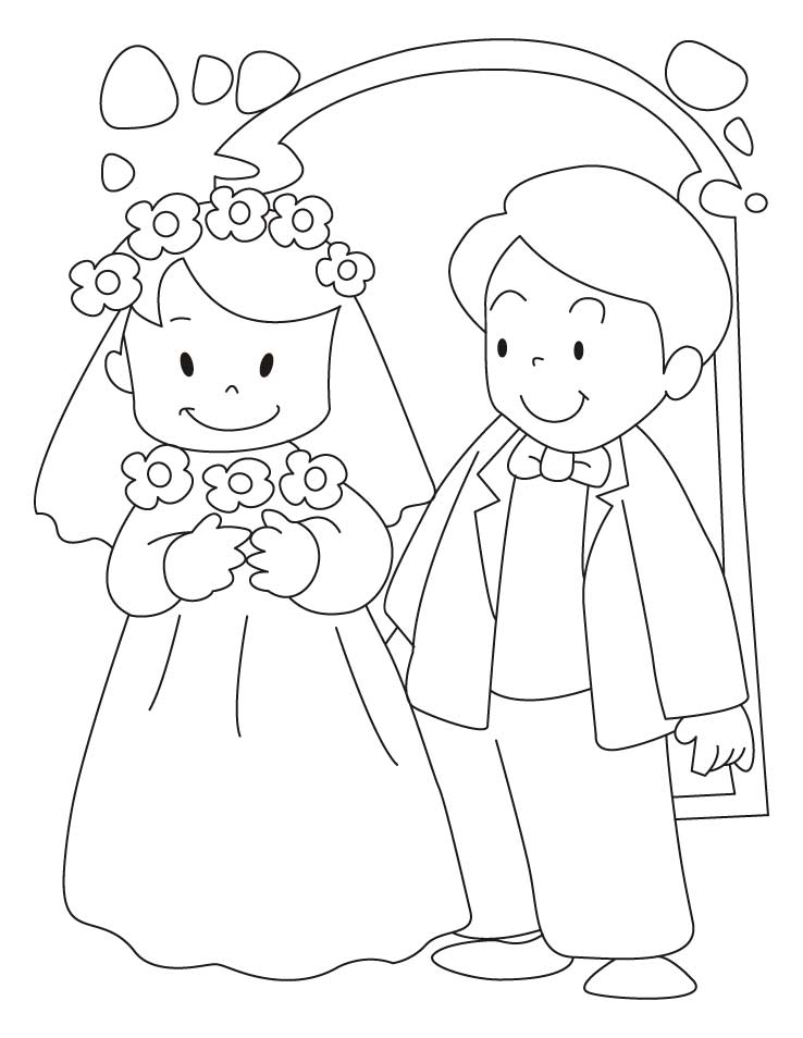 Bride And Groom Coloring Pages 9