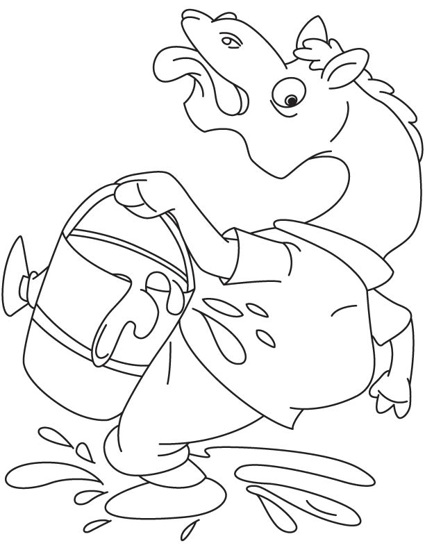 Camel slipped with milk coloring page | Download Free Camel slipped ...