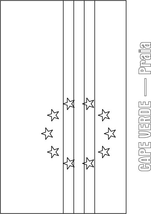 Cape Verde Flag Coloring Page | Download Free Cape Verde Flag Coloring ...