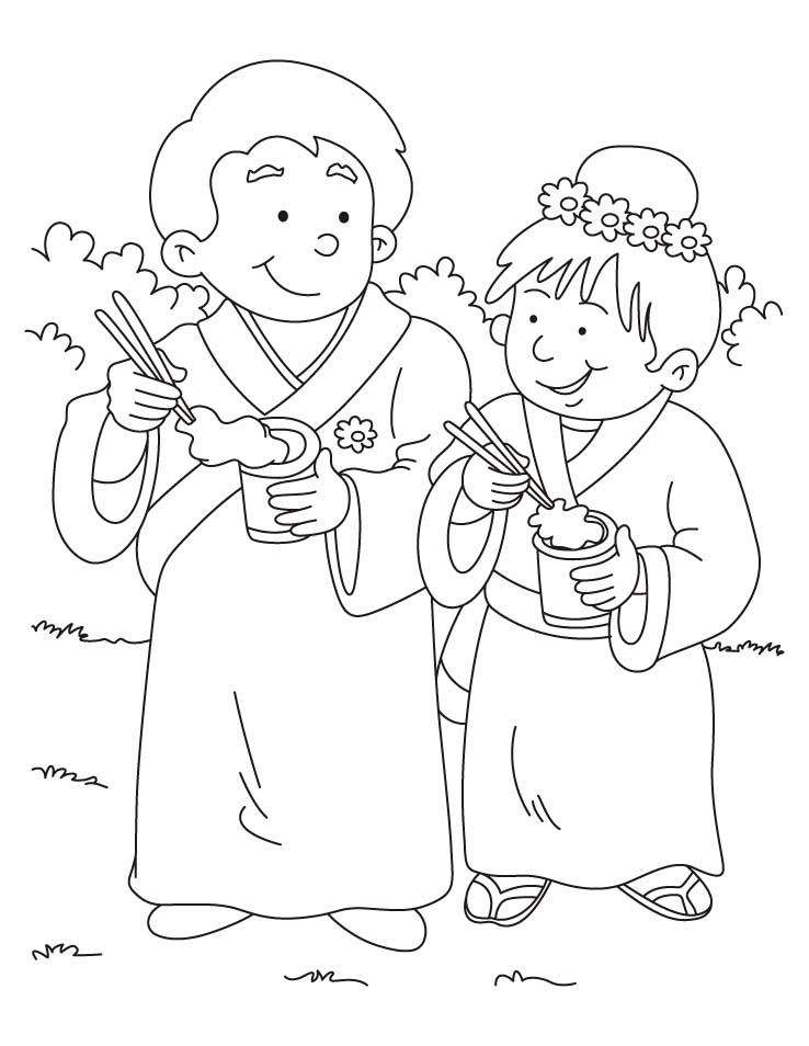 Chinese dress coloring pages | Download Free Chinese dress coloring ...