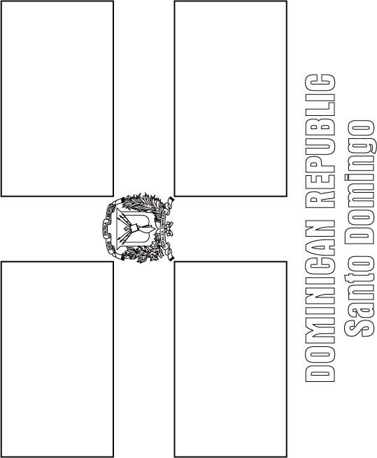 Dominican Republic flag coloring page | Download Free Dominican ...