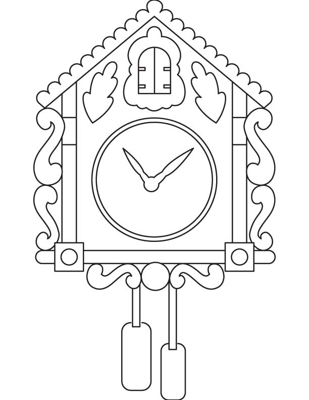 Fancy clock coloring page | Download Free Fancy clock coloring page for ...