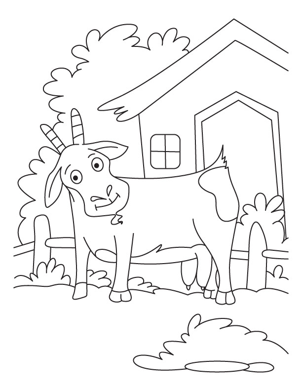 Initial tamed, the Goat great coloring pages | Download Free Initial ...