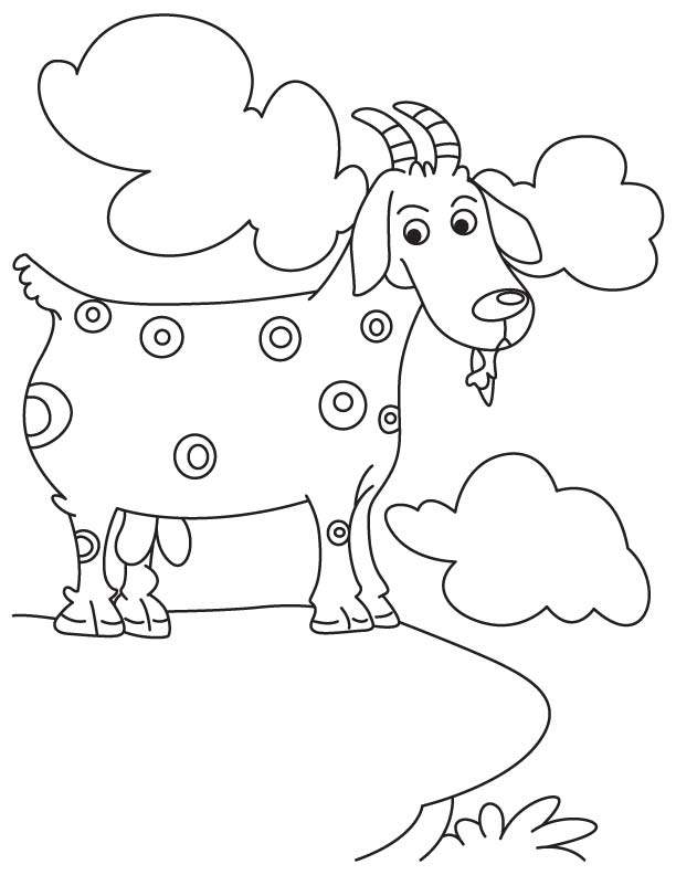 Goat trapped coloring page | Download Free Goat trapped coloring page ...