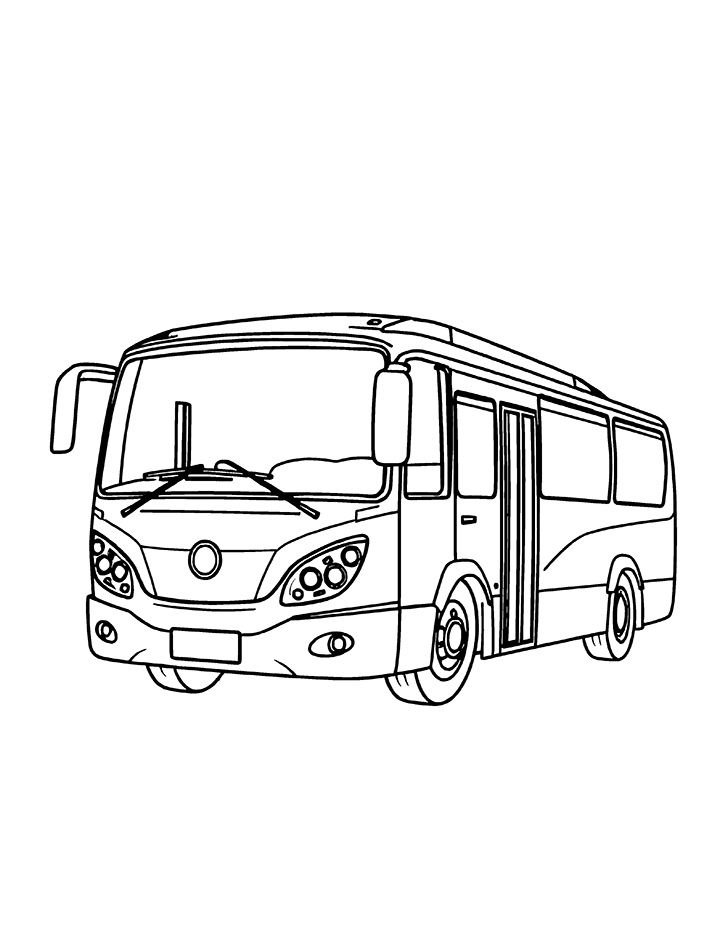 Luxury bus coloring page