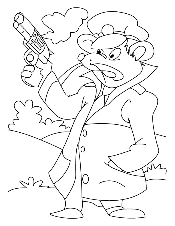 Mouse the shooter coloring pages | Download Free Mouse the shooter ...
