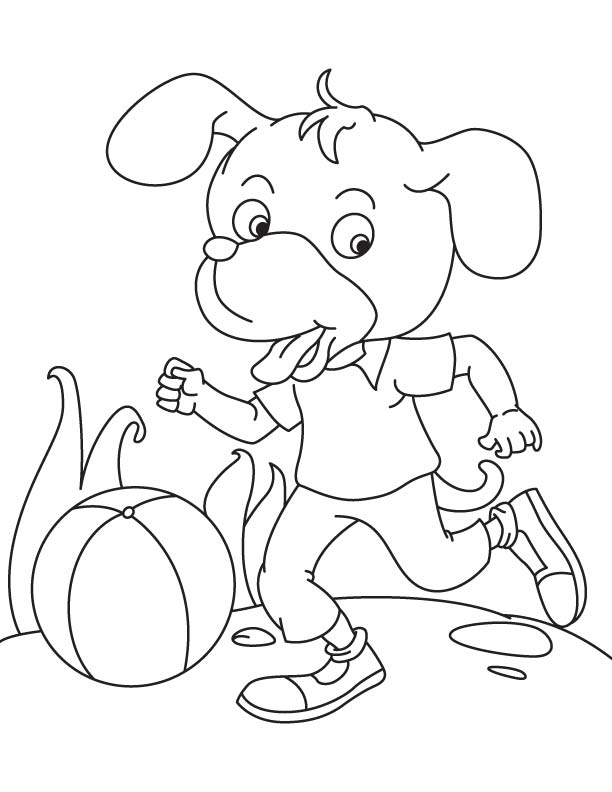 Playing football coloring page | Download Free Playing football ...
