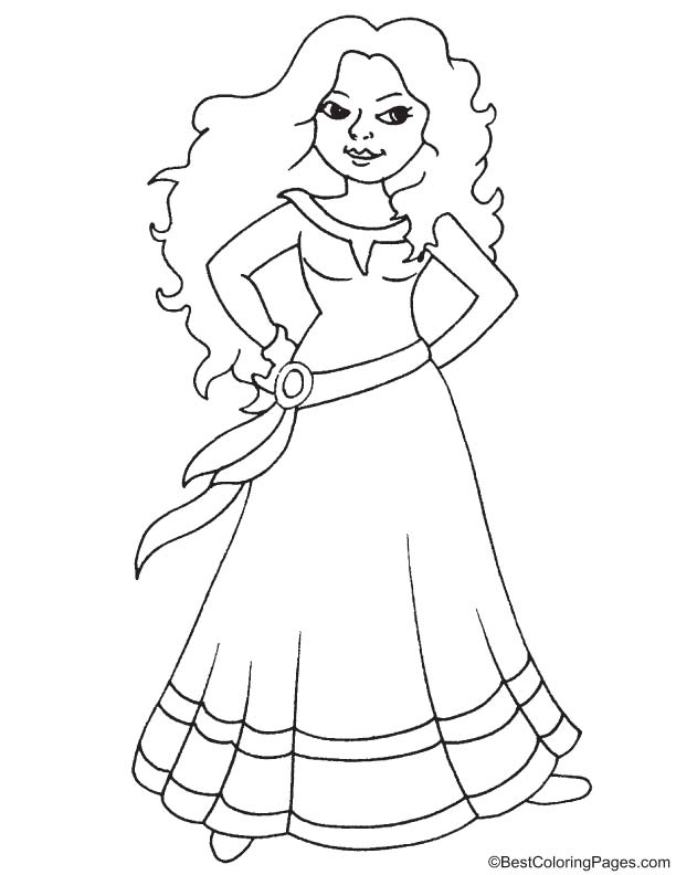 Princess coloring page 7 | Download Free Princess coloring page 7 for ...