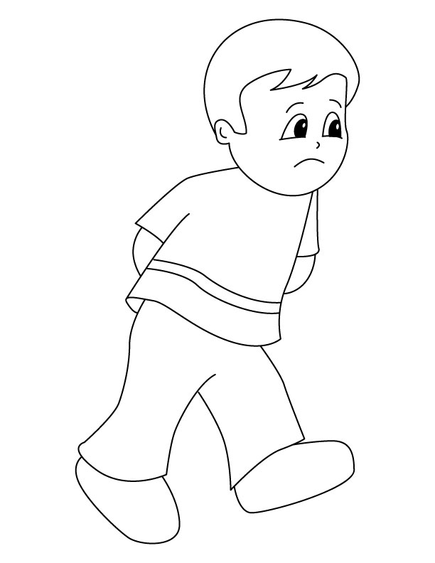 Sad coloring page | Download Free Sad coloring page for kids | Best ...