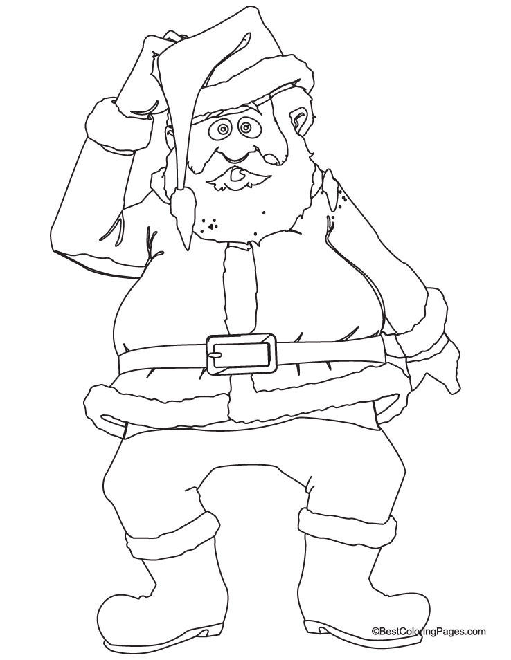 Confused santa clause coloring pages | Download Free Confused santa ...