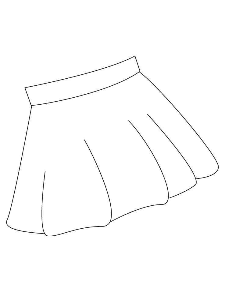 Skirt Coloring Page For Kids Free Clothing Printable Coloring Pages ...