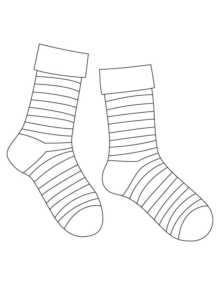 Sock Coloring Pages