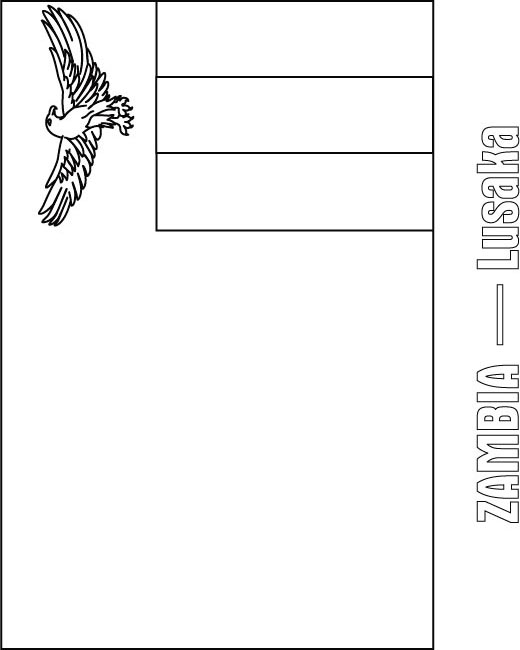 Zambia Flag Coloring Page | Download Free Zambia Flag Coloring Page for ...